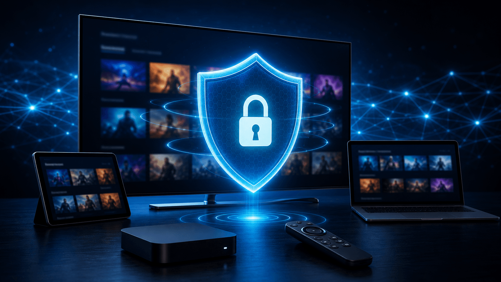 IPTV with VPN Canada privacy and security illustration